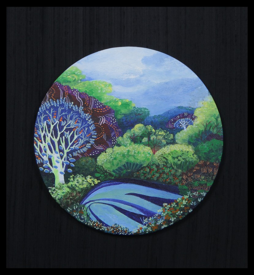 Seasons - 27 | Acrylic on Canvas | 12 Inches Circle (SOLD OUT)